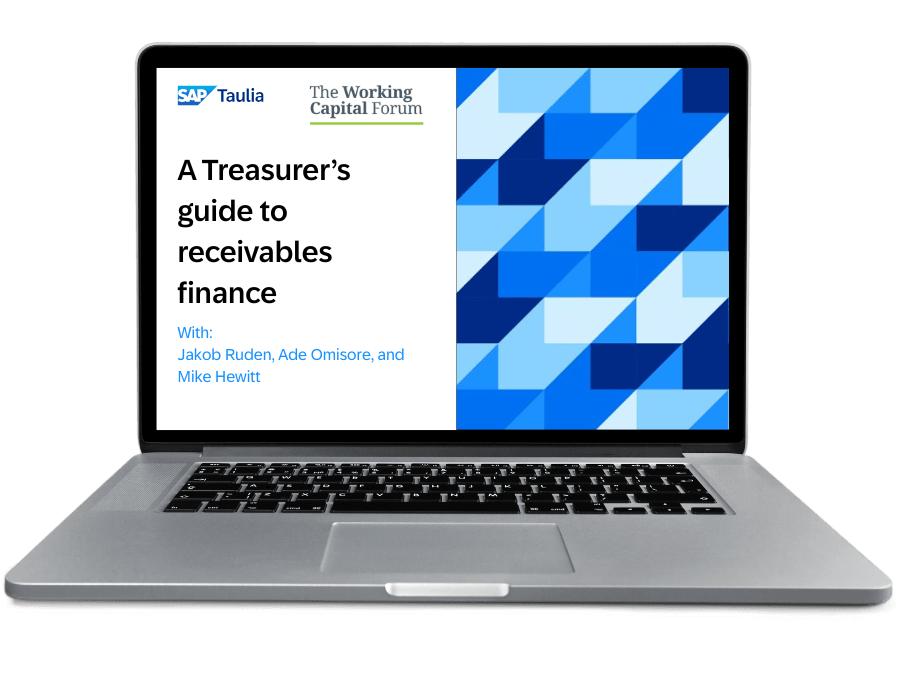 A Treasurer’s guide to receivables finance webinar laptop image